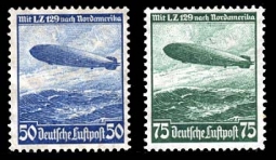 GE C57-8 Hindenburg Zeppelin Stamps